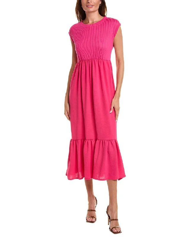 Isaac Mizrahi Airflow Midi Dress Structured Midi Skirt