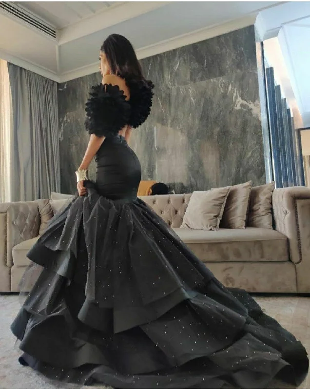 Off Shoulder Long Evening Dress Luxury Sequin Elegant Mermaid Prom Gowns Formal Gowns For Women Y4807 Blue Sequin Dress